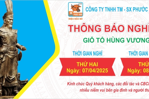 Thông báo nghỉ lễ giỗ tổ Hùng Vương